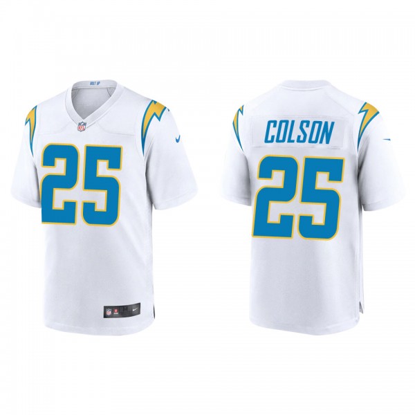 Men's Junior Colson Los Angeles Chargers White Gam...