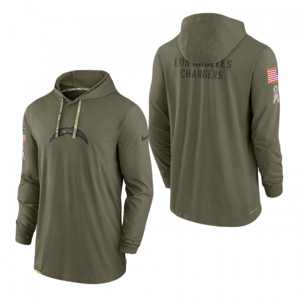 Men's Los Angeles Chargers Olive 2022 Salute to Se...