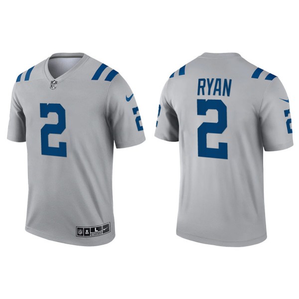 Men's Indianapolis Colts Matt Ryan Gray Inverted L...