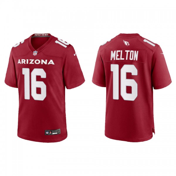 Men's Max Melton Arizona Cardinals Cardinal Game J...