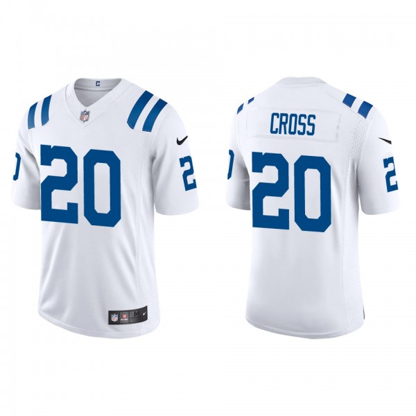Men's Indianapolis Colts Nick Cross White 2022 NFL Draft Vapor Limited Jersey