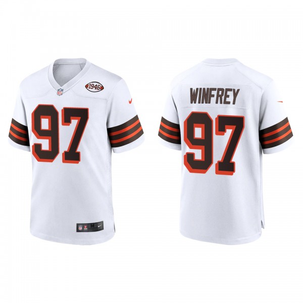 Men's Cleveland Browns Perrion Winfrey White 1946 ...