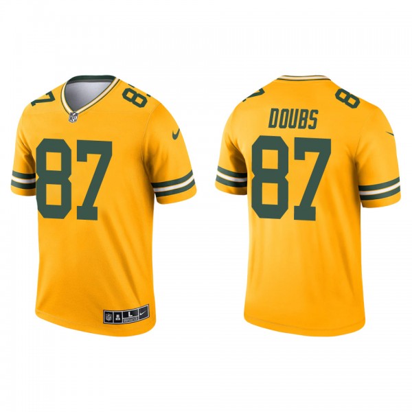 Men's Green Bay Packers Romeo Doubs Gold Inverted ...