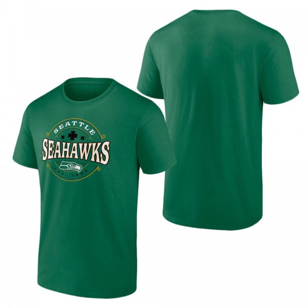 Men's Seattle Seahawks Fanatics Branded Kelly Green Lucky Team T-Shirt