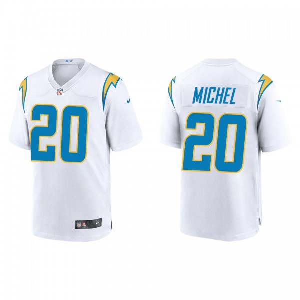 Men's Los Angeles Chargers Sony Michel White Game ...