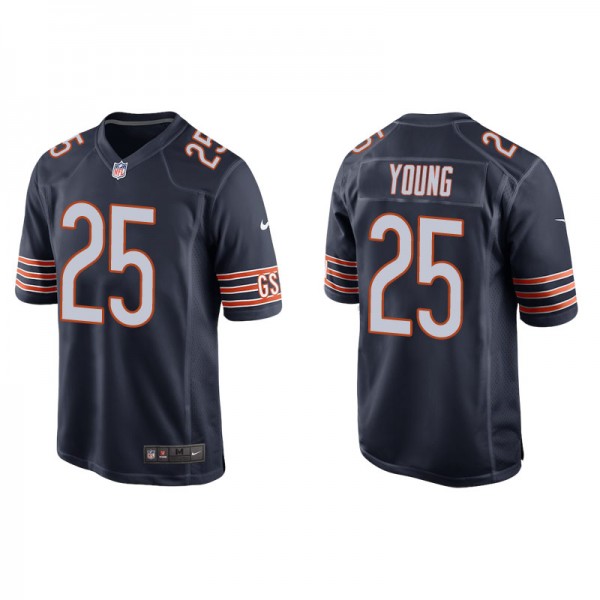 Men's Chicago Bears Tavon Young Navy Game Jersey