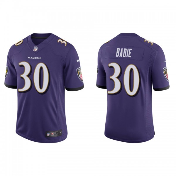 Men's Baltimore Ravens Tyler Badie Purple Vapor Li...