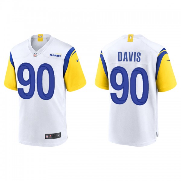 Men's Tyler Davis Los Angeles Rams White Alternate...