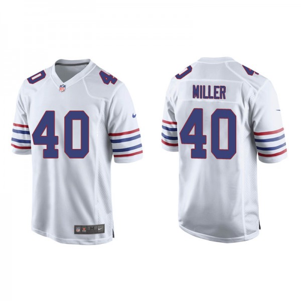 Men's Buffalo Bills Von Miller White Alternate Gam...