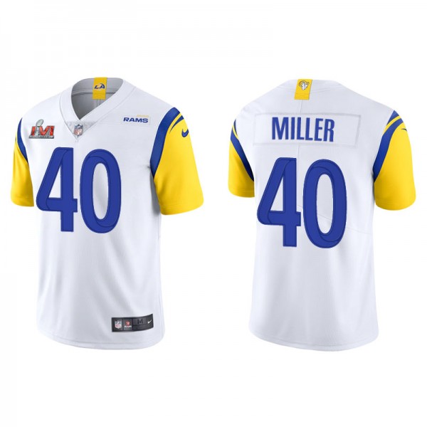 Men's Los Angeles Rams Von Miller White Super Bowl...