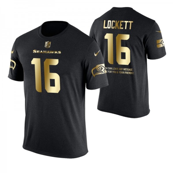 Men - Seattle Seahawks #16 Tyler Lockett Nike Golden Special T-Shirt