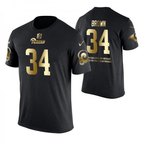 Men - Los Angeles Rams #34 Malcolm Brown Nike Gold...