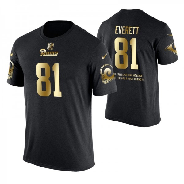 Men - Los Angeles Rams #81 Gerald Everett Nike Golden Special T-Shirt