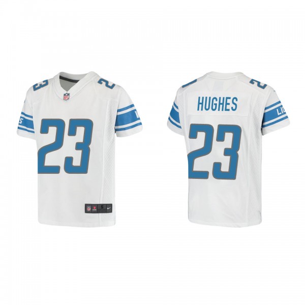 Youth Mike Hughes Detroit Lions White Game Jersey