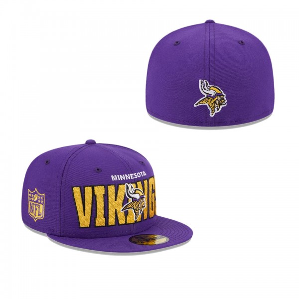 Men's Minnesota Vikings Purple 2023 NFL Draft 59FI...