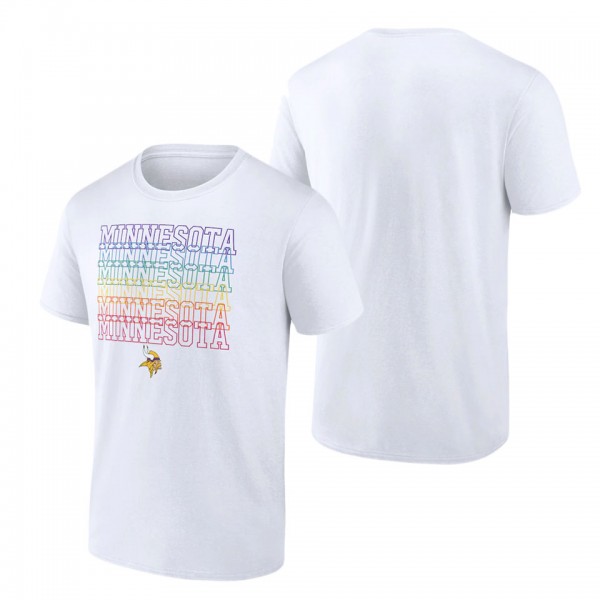 Minnesota Vikings Fanatics Branded White City Pride T-Shirt