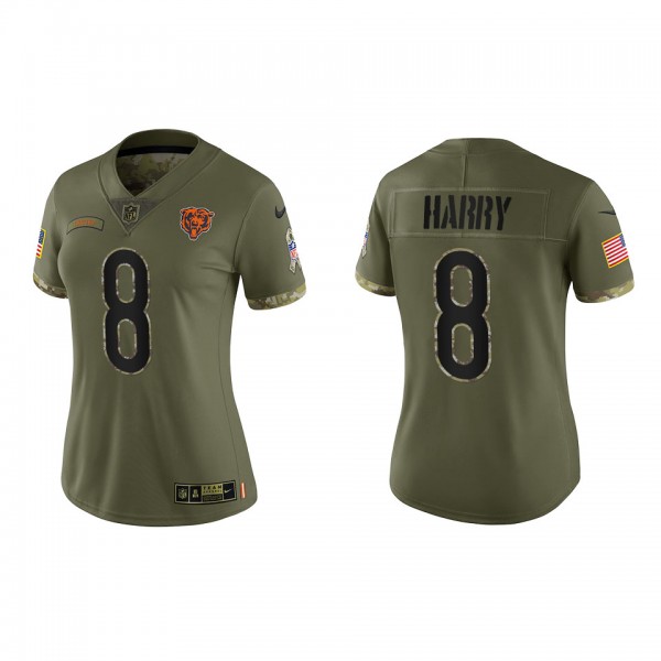 N'Keal Harry Women's Chicago Bears Olive 2022 Salute To Service Limited Jersey