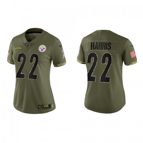 Najee Harris Women's Pittsburgh Steelers Olive 202...