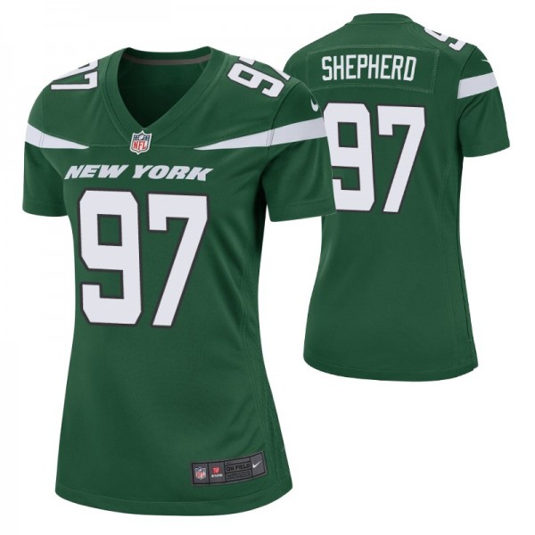 New York Jets #97 Nathan Shepherd Nike Green Women...