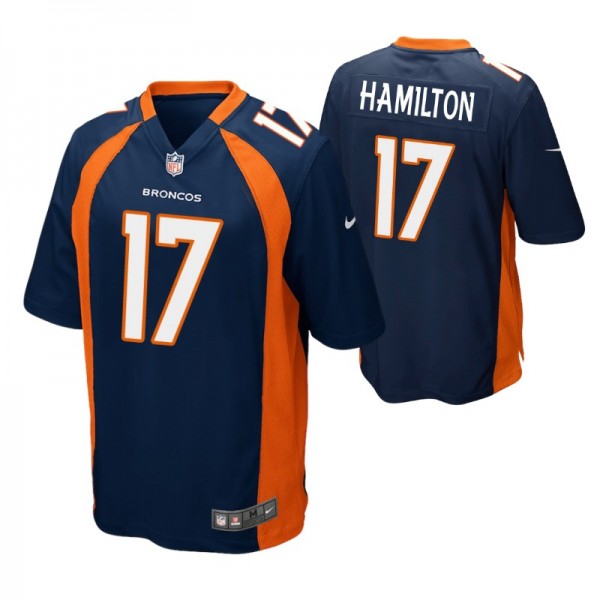 Men - Denver Broncos #17 DaeSean Hamilton Navy Nik...