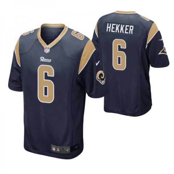 Men's - Los Angeles Rams #6 Johnny Hekker Navy Nik...