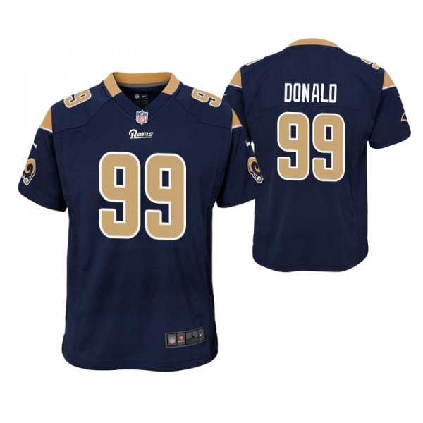 Youth - Los Angeles Rams #99 Aaron Donald Navy Nike Team Color Game Jersey