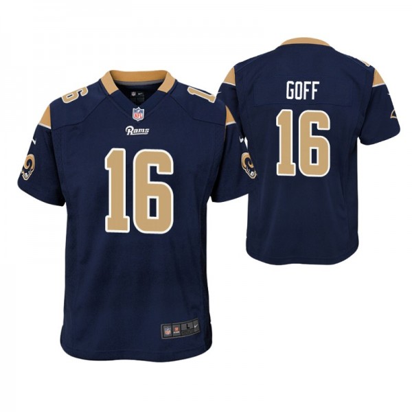 Youth - Los Angeles Rams #16 Jared Goff Navy Nike ...