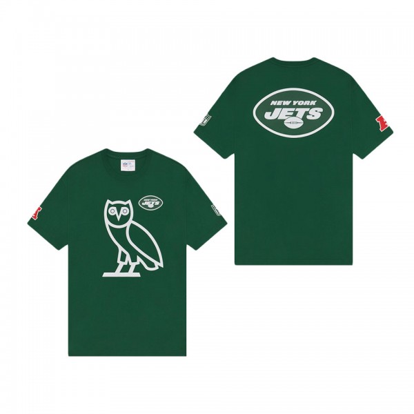 Men's New York Jets OVO x NFL Green OG Owl T-Shirt