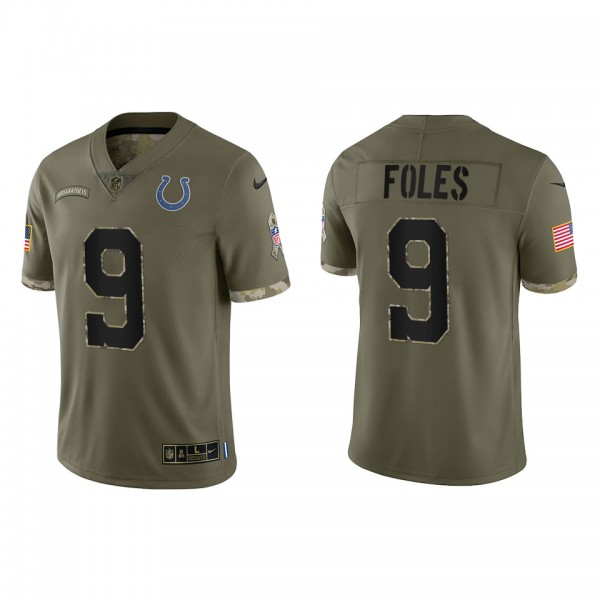 Nick Foles Indianapolis Colts Olive 2022 Salute To...