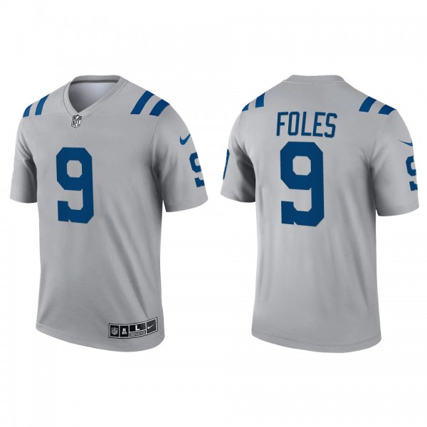 Men's Indianapolis Colts Nick Foles Gray Inverted ...