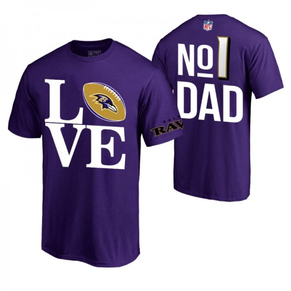 Baltimore Ravens Purple NO.1 Dad T-shirt