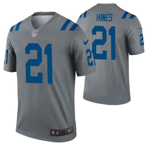 Men's Nyheim Hines Indianapolis Colts Jersey Gray ...