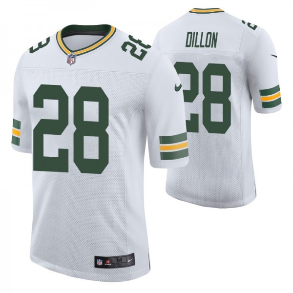 Packers A.J. Dillon 2020 NFL Draft White Jersey Va...