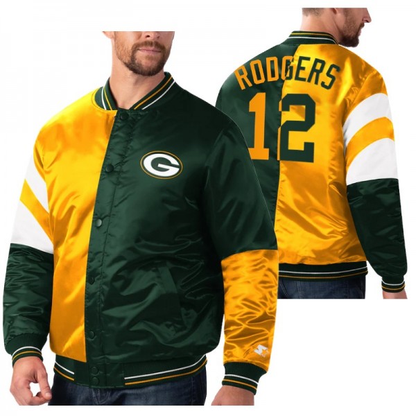 Green Bay Packers #12 Aaron Rodgers Green Gold Spl...