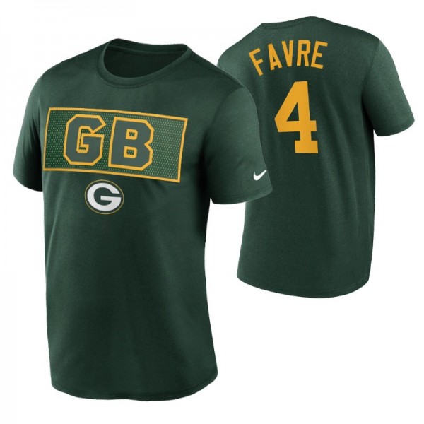 Alt Logo Green Bay Packers #4 Brett Favre T-Shirt ...