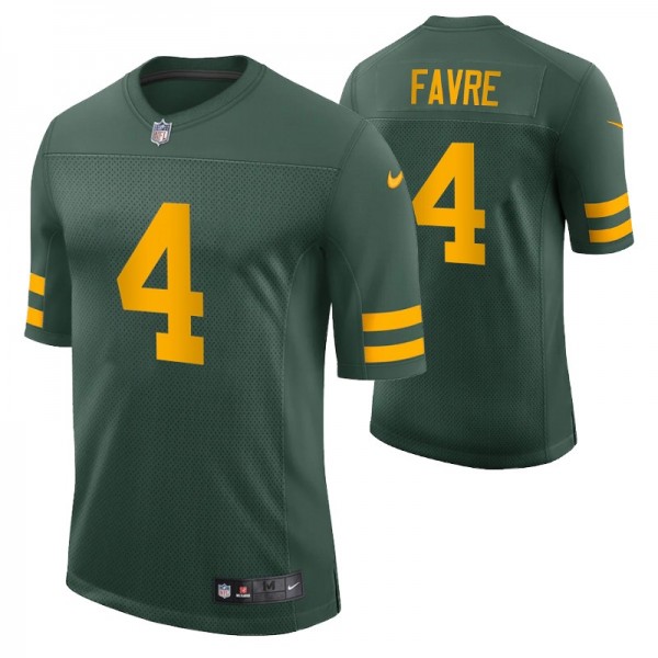 Brett Favre NO. 4 Alternate Vapor Limited Green Green Bay Packers Jersey