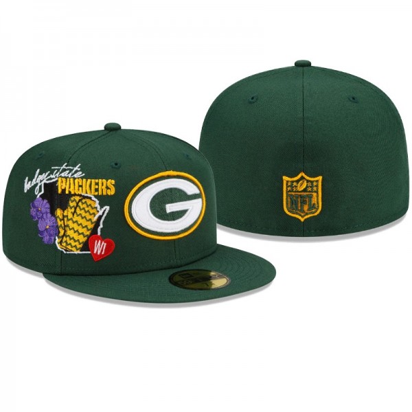Green Bay Packers 59FIFTY Fitted City Cluster Gree...
