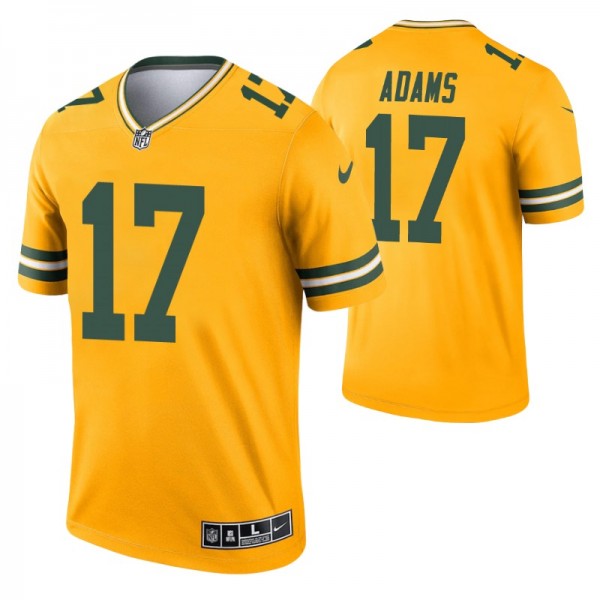 Green Bay Packers Davante Adams #17 Gold Inverted ...