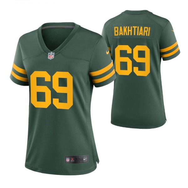 Women's Green Bay Packers David Bakhtiari #69 Gree...