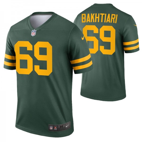 David Bakhtiari #69 Green Bay Packers Green Altern...