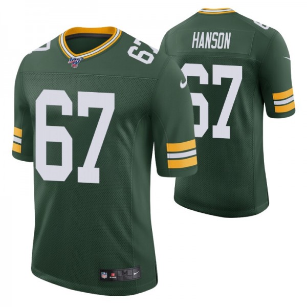 Packers Jake Hanson 2020 NFL Draft Green Jersey Va...