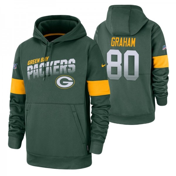 Green Bay Packers Jimmy Graham Green 100th Season Sideline Team Logo Pullover Hoodie - Men's