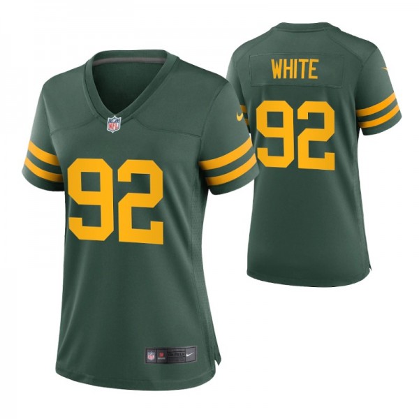 Women's Green Bay Packers Reggie White #92 Green Alternate Game Jersey