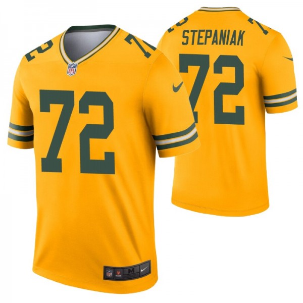 Men's #72 Simon Stepaniak Green Bay Packers Gold I...