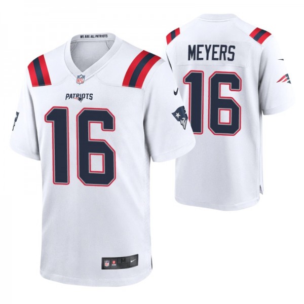 Men's New England Patriots Jakobi Meyers #16 Game ...