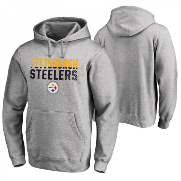 Pittsburgh Steelers Ash Iconic Fade Out Pullover H...