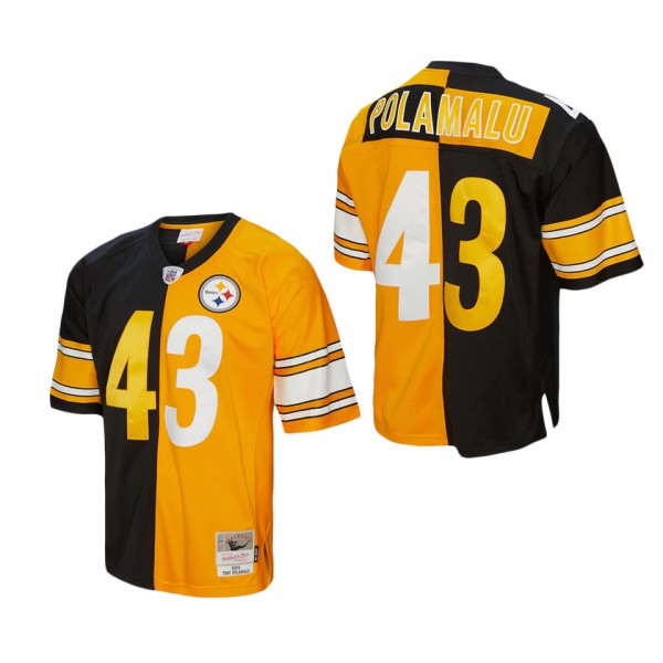 Men's Pittsburgh Steelers Troy Polamalu Mitchell &...