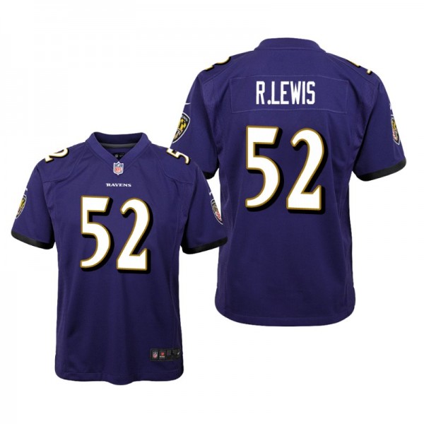 Youth - Baltimore Ravens #52 Ray Lewis Purple Nike...