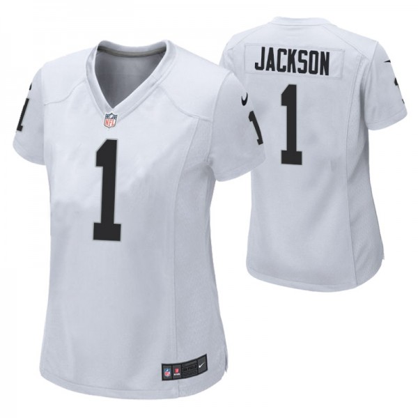 Women's Las Vegas Raiders DeSean Jackson #1 White ...