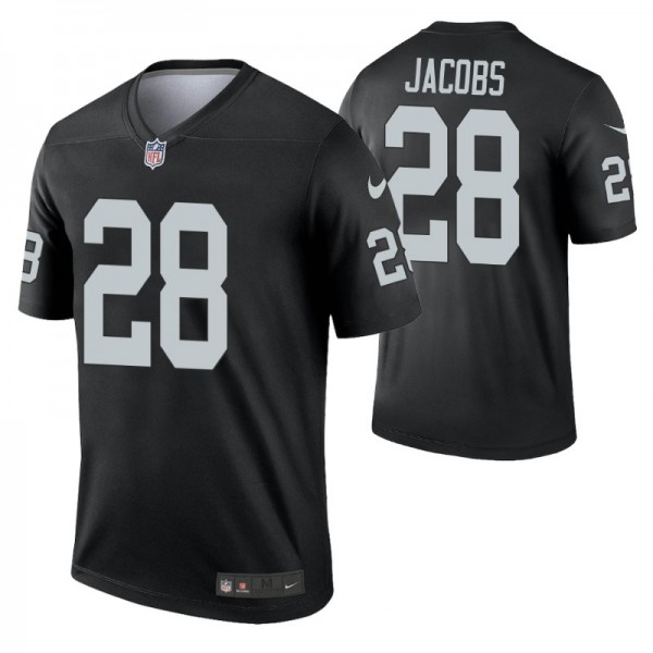 Men's Josh Jacobs #28 Las Vegas Raiders Black Lege...